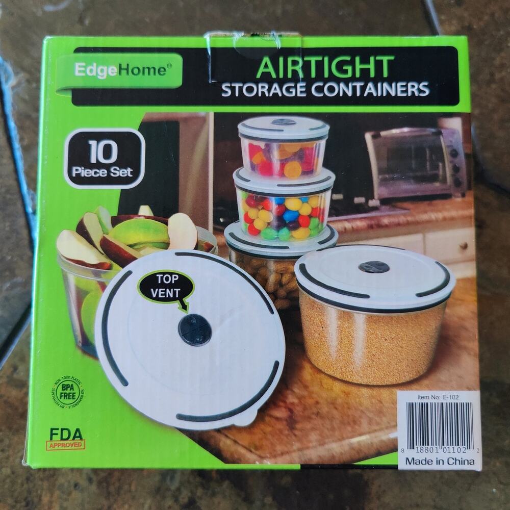 10 pieces Airtight Stackable Top Vented BPA Free Keep Fresh Storage Containers